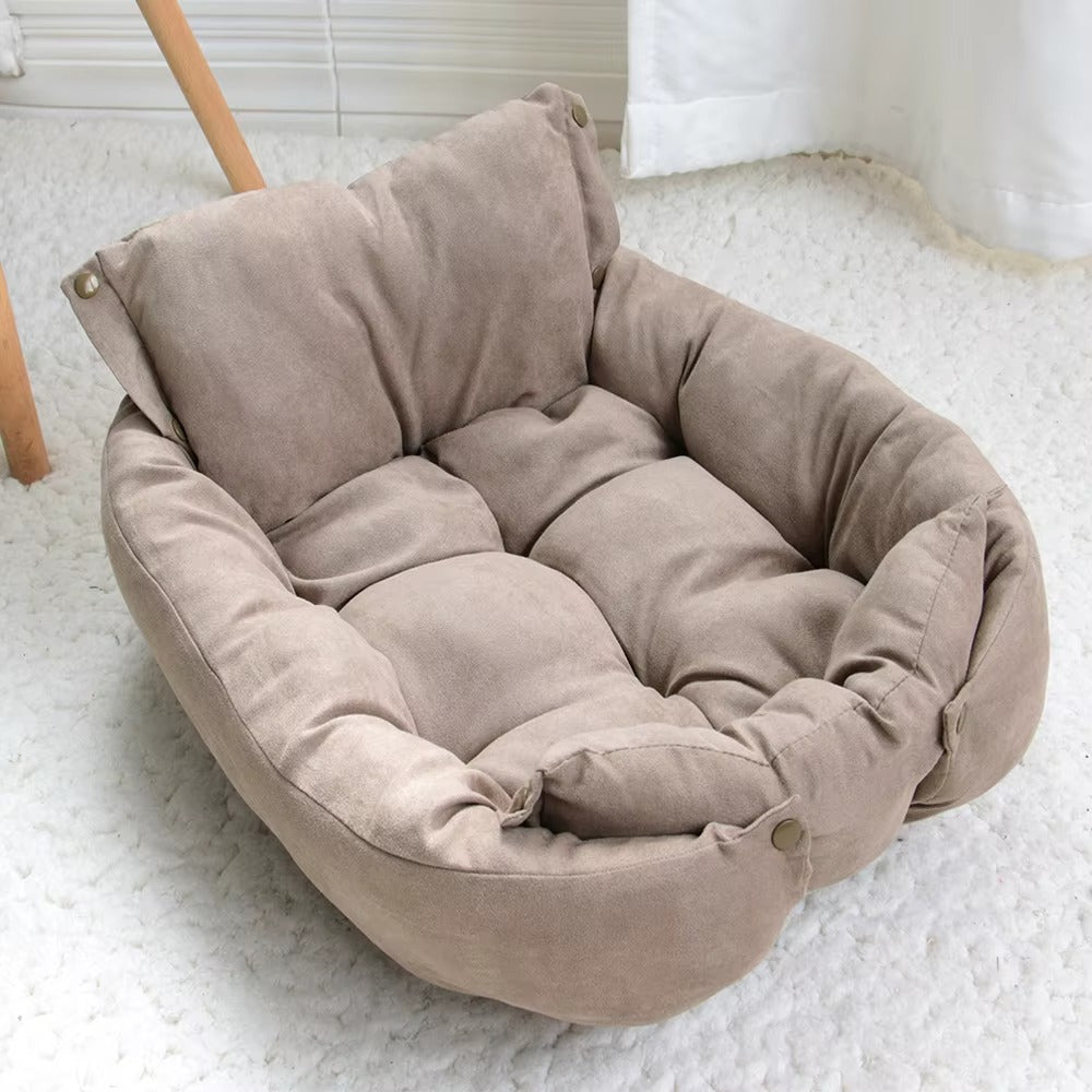 Soft Cotton Pet Bed With Removable Cover