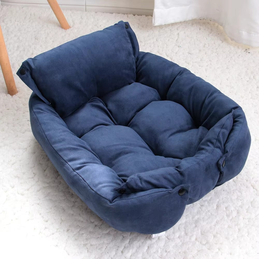 Soft Cotton Pet Bed With Removable Cover