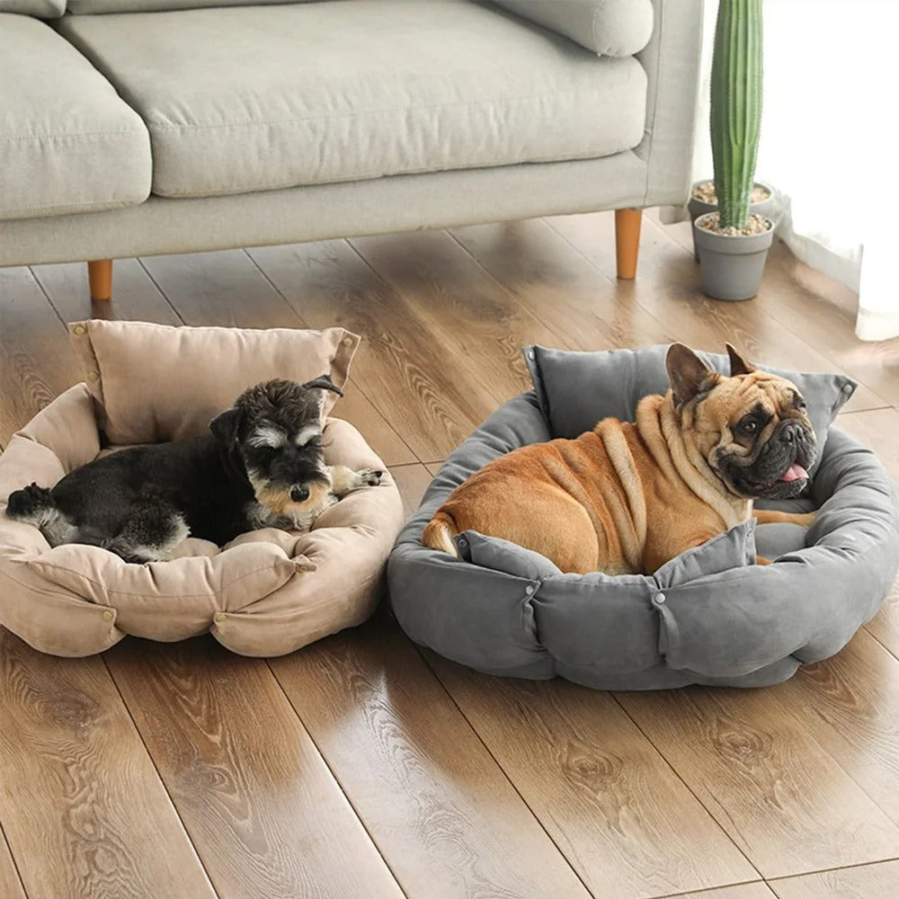 Soft Cotton Pet Bed With Removable Cover