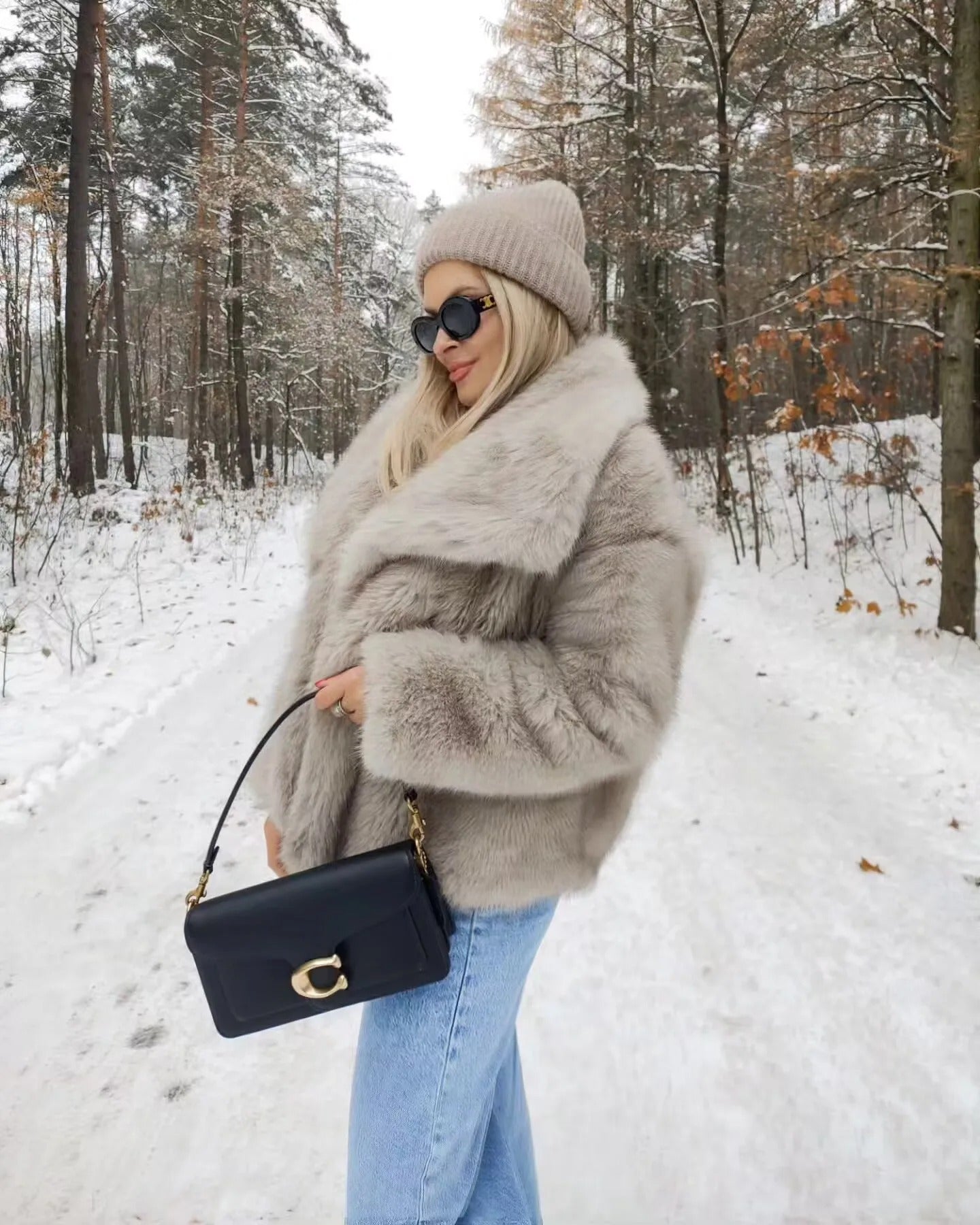 Elegent & Warm Faux Fur Jacket