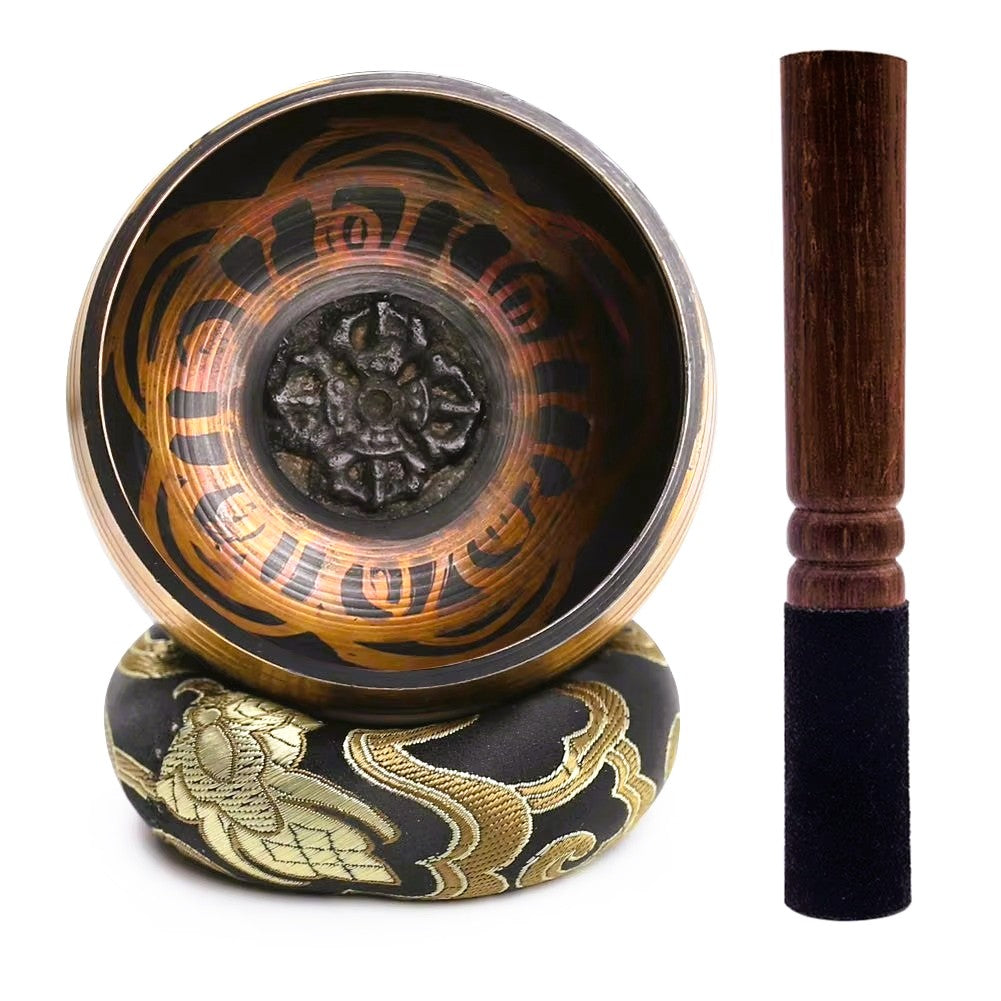 Copper Tibetan Singing Bowl Set