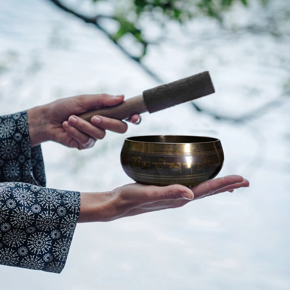 Copper Tibetan Singing Bowl Set