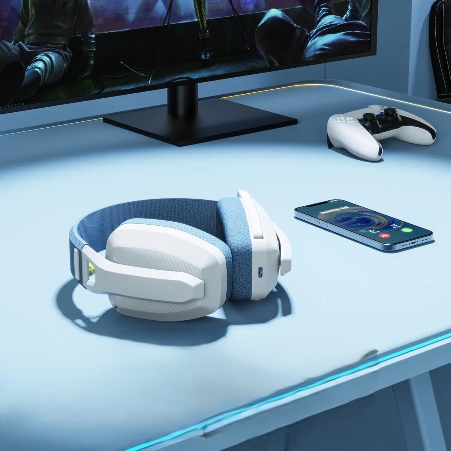 Dual Connectivity Wireless Gaming Headset with Mic