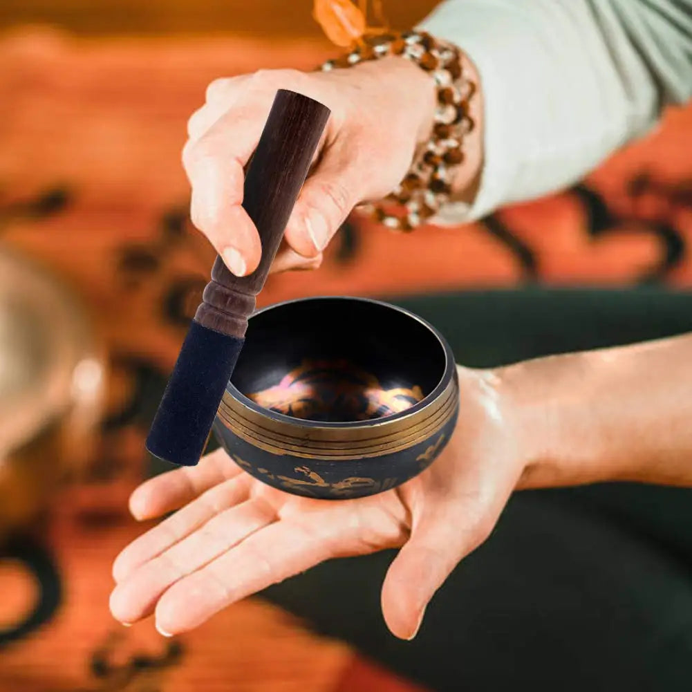 Copper Tibetan Singing Bowl Set