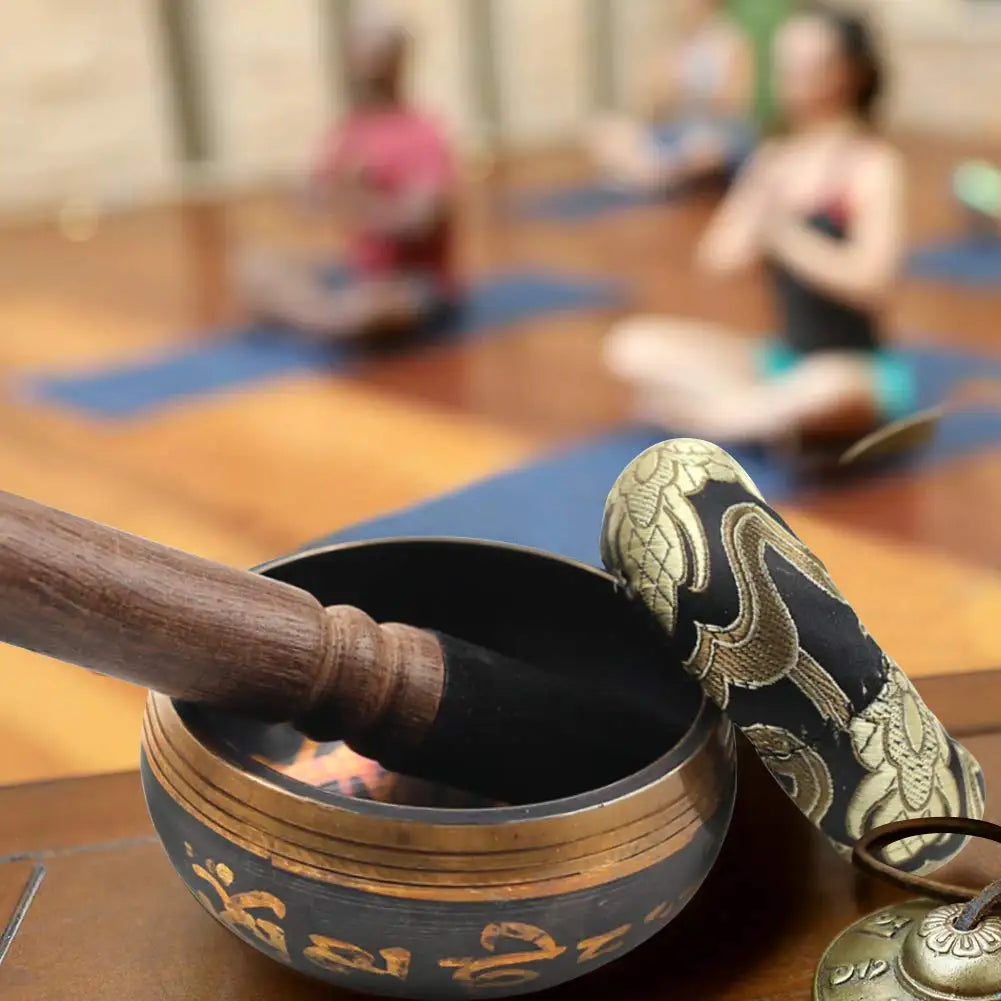 Copper Tibetan Singing Bowl Set