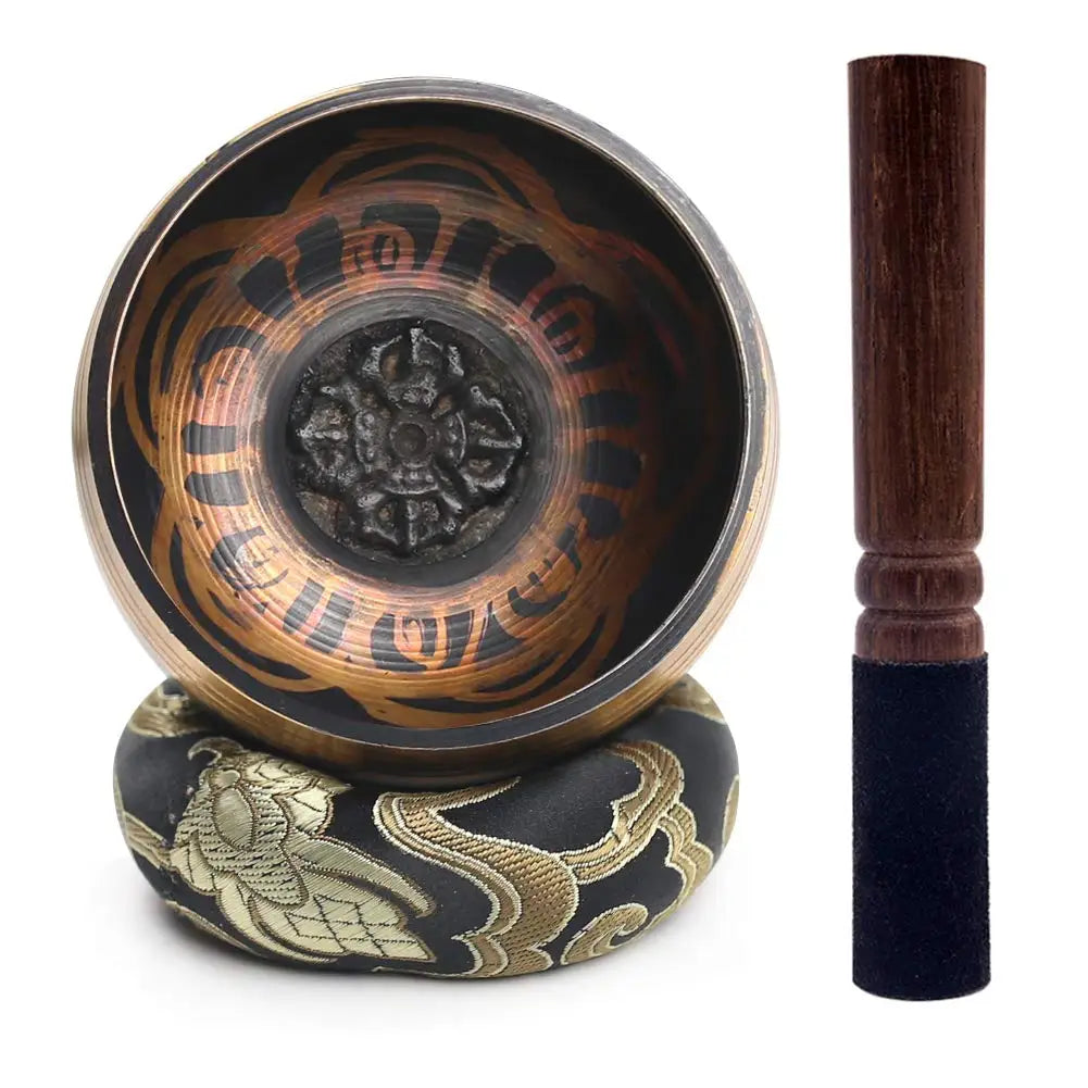 Copper Tibetan Singing Bowl Set