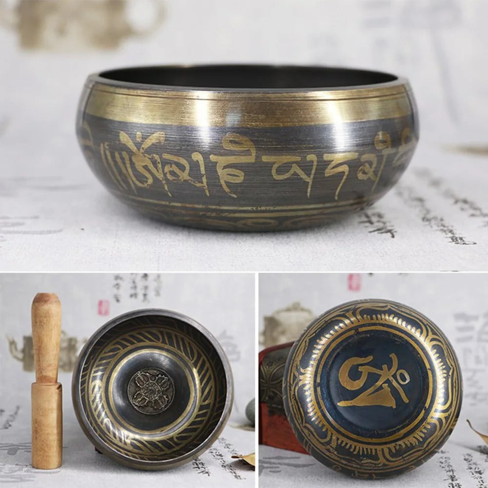 Copper Tibetan Singing Bowl Set