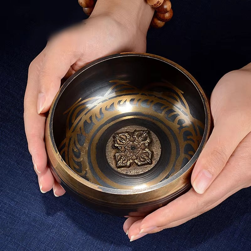 Copper Tibetan Singing Bowl Set