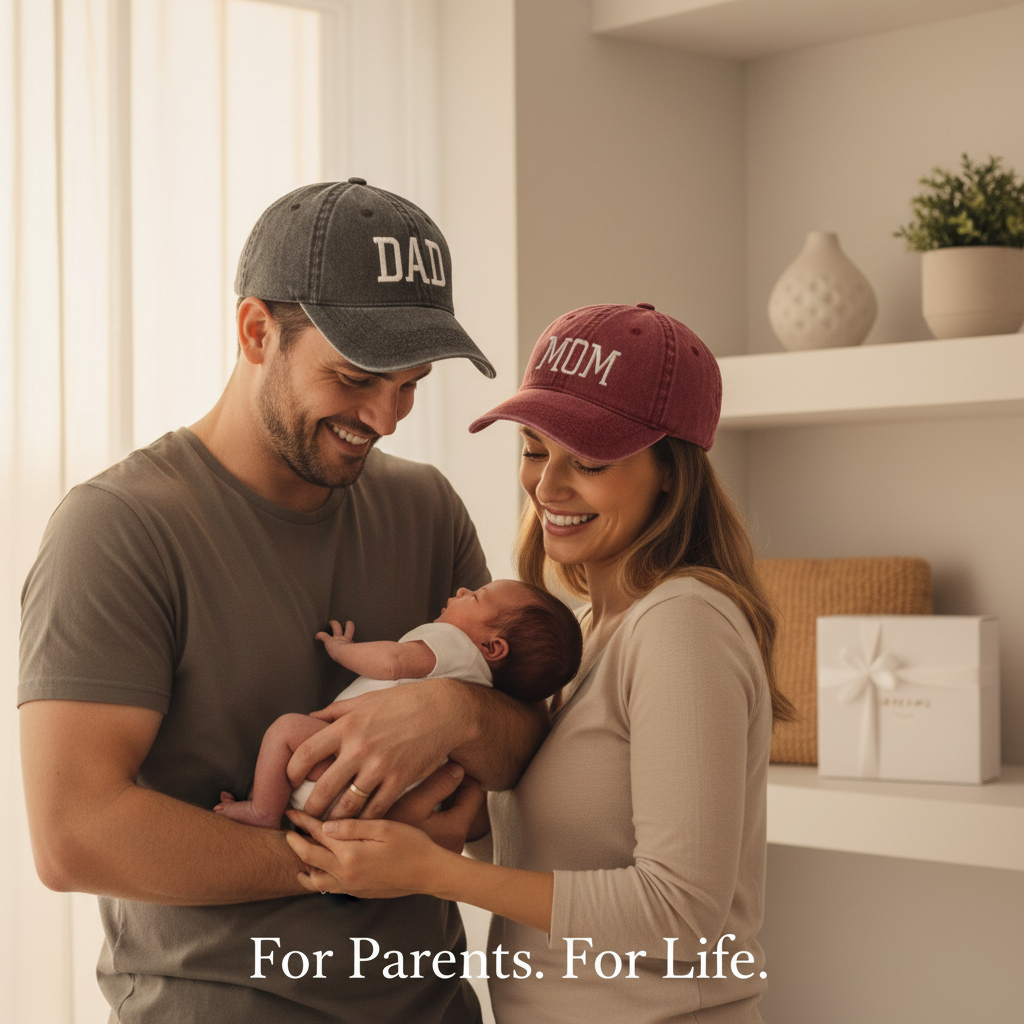 Mom & Dad Embroidered Caps