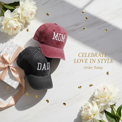 Mom & Dad Embroidered Caps