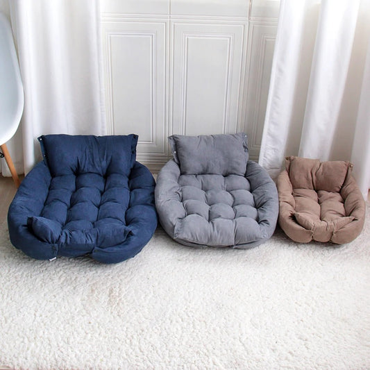 Soft Cotton Pet Bed With Removable Cover