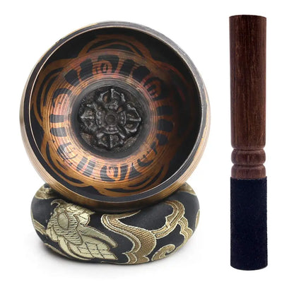 Copper Tibetan Singing Bowl Set