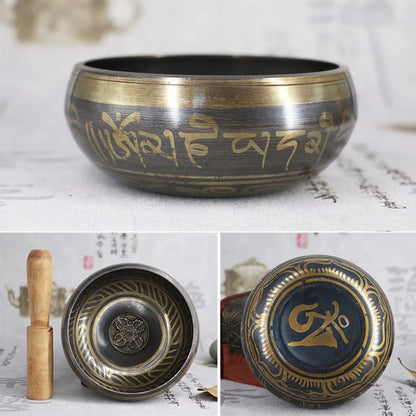Copper Tibetan Singing Bowl Set